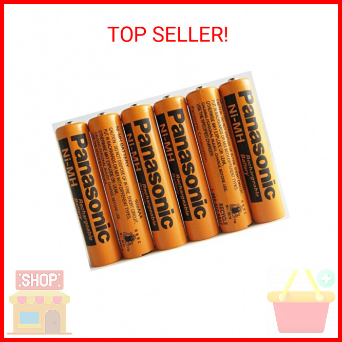 Panasonic HHR-75AAA/B-6 Ni-MH Rechargeable Battery for Cordless Phones, 700 mAh