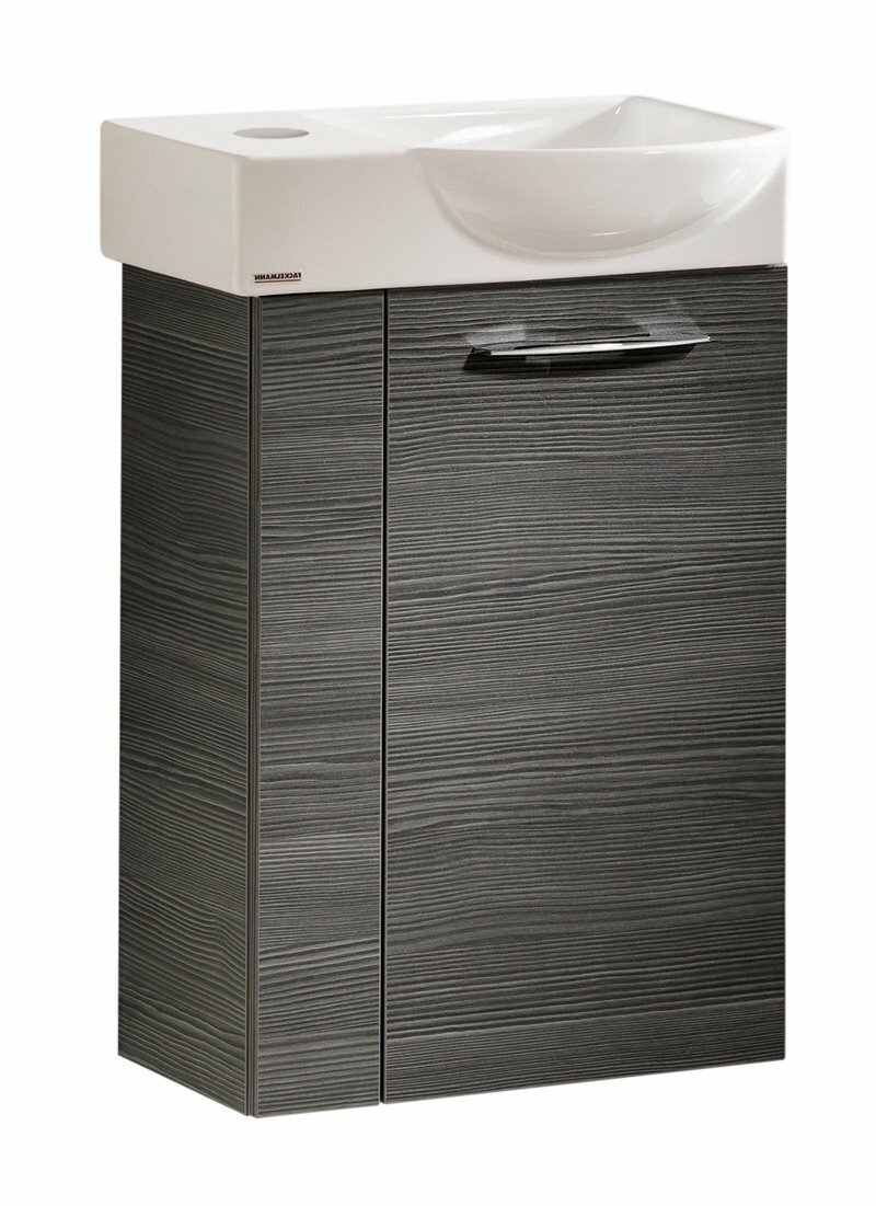 Fackelmann VADEA Gäste WC Set 2-tlg in Grau 45 cm rechts Möbel Made in