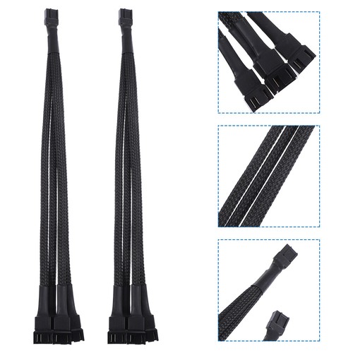 2 PCS Expansionskabel Der Lüfterschnittstelle Lüfteradapter Fan-Erweiterung