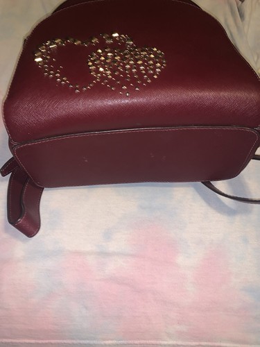 Authentic Michael Kors Medium Abbey Backpack Heart Studded New With Tags - Picture 3 of 16
