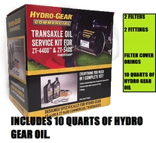 GENUINE HYDRO GEAR COMMERCIAL ZT-4400 ZT-5400 TRANSAXLE OIL SERVICE KIT 72881