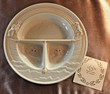 Lenox Baby's Child's Noah's Ark Divided Embossed Porcelain Plate 8.5" in Box