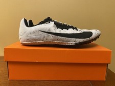 Nike Zoom Rival S 9 White Black Men  s Size12 Sprint Track Running Spikes Race