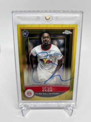 Topps Salzburg Chrome 2022/23 Bryan Okoh RC On Card Auto /20 Shirt #03