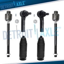 6pc Inner Outer Tie Rod Set w/Steering Boots - for Dodge Durango Dakota 4x4