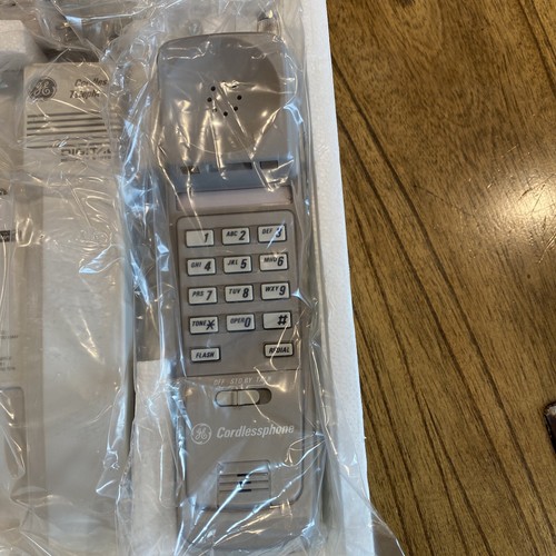 Vintage GE Cordless Telephone Dual Crystal Digital Security System 2-9510 - New - Zdjęcie 3 z 9