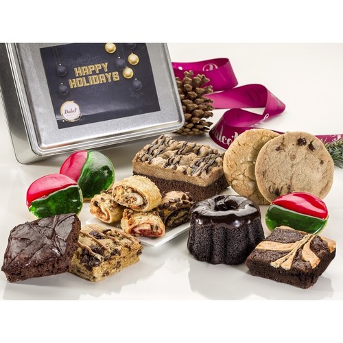 Cookie and Chocolate Brownie Happy Holiday Geschenkdose