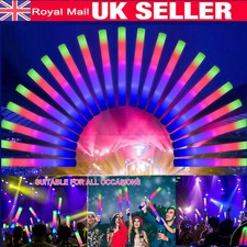 100pcs LED Foam Glow Sticks Party Wedding Flashing LED Stick Light-up Wand 47cm