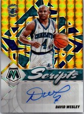 2021-22 Panini Mosaic #SC-DWS David Wesley Scripts Gold