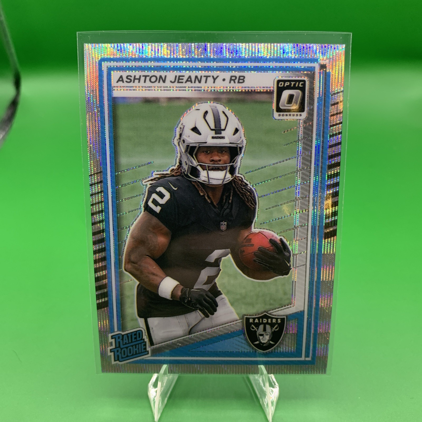 2025 Panini Donruss Optic  ASHTON JEANTY #202 Rookie SILVER WAVE 🔥#206/300🔥