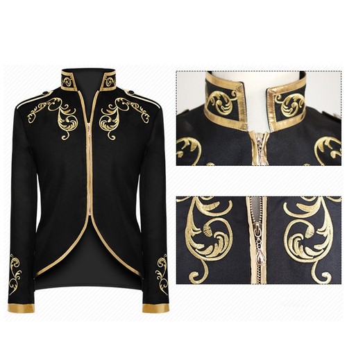 Hot New Jacket Daily For Vacation King Men Prince Collar Cosplay Costume - Picture 4 of 24