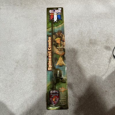 New VTG Rare G.I Joe Real Gear Spin cast Combo Fishing Rod Reel 2003 Hasbro
