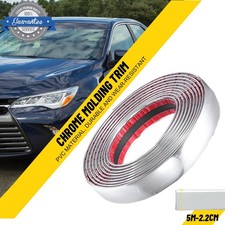 5M*2.2CM Universal Chrome Molding Trim Wide Auto Trunk Body Side Bumper Strip
