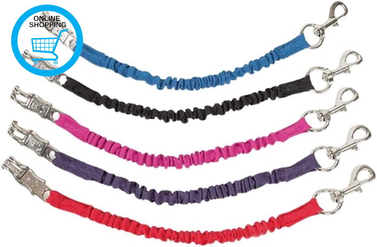 Elastic Bungee Trailer Tie - Pony Shock Absorbing Cords Leash Extension Attachme