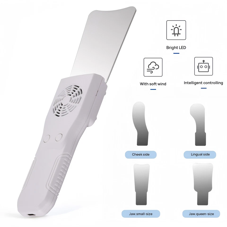 Espelho oclusal odontológico LED sem neblina sistema fotográfico intra-oral 4 espelhos anti-neblina - Imagem 4 de 4