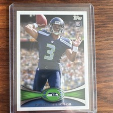 Topps 2012 Russell Wilson Rookie #165 Football Card Seattle Seahawks NFL. rookie card picture