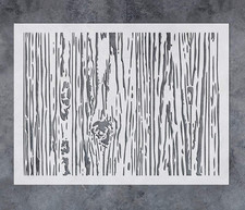 Wood Grain Stencil Large 12X16 Inch - Reusable Background Mylar for Painting on