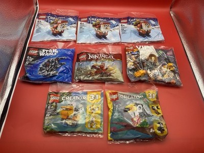 NEW Factory Sealed LEGO Polybag Sets Lot Of (8) Star Wars Ninjago Creator 3 In 1