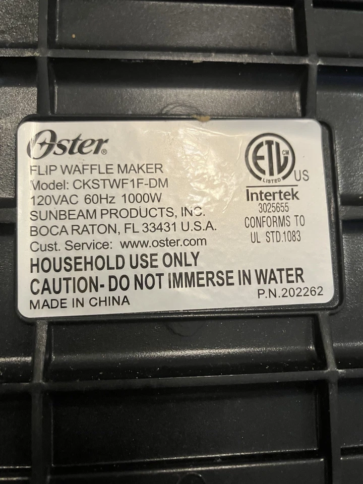 OSTER CKSTWFBF22 TECO Gofrera Belga Giratoria Duraceramica Abatible Foto 4 de 4