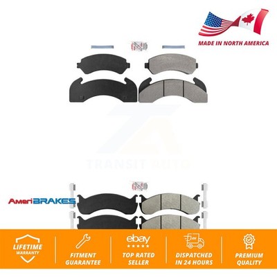 Front Rear Semi-Metallic Disc Brake Pads Kit For Blue Bird TC2000 KNF-101943
