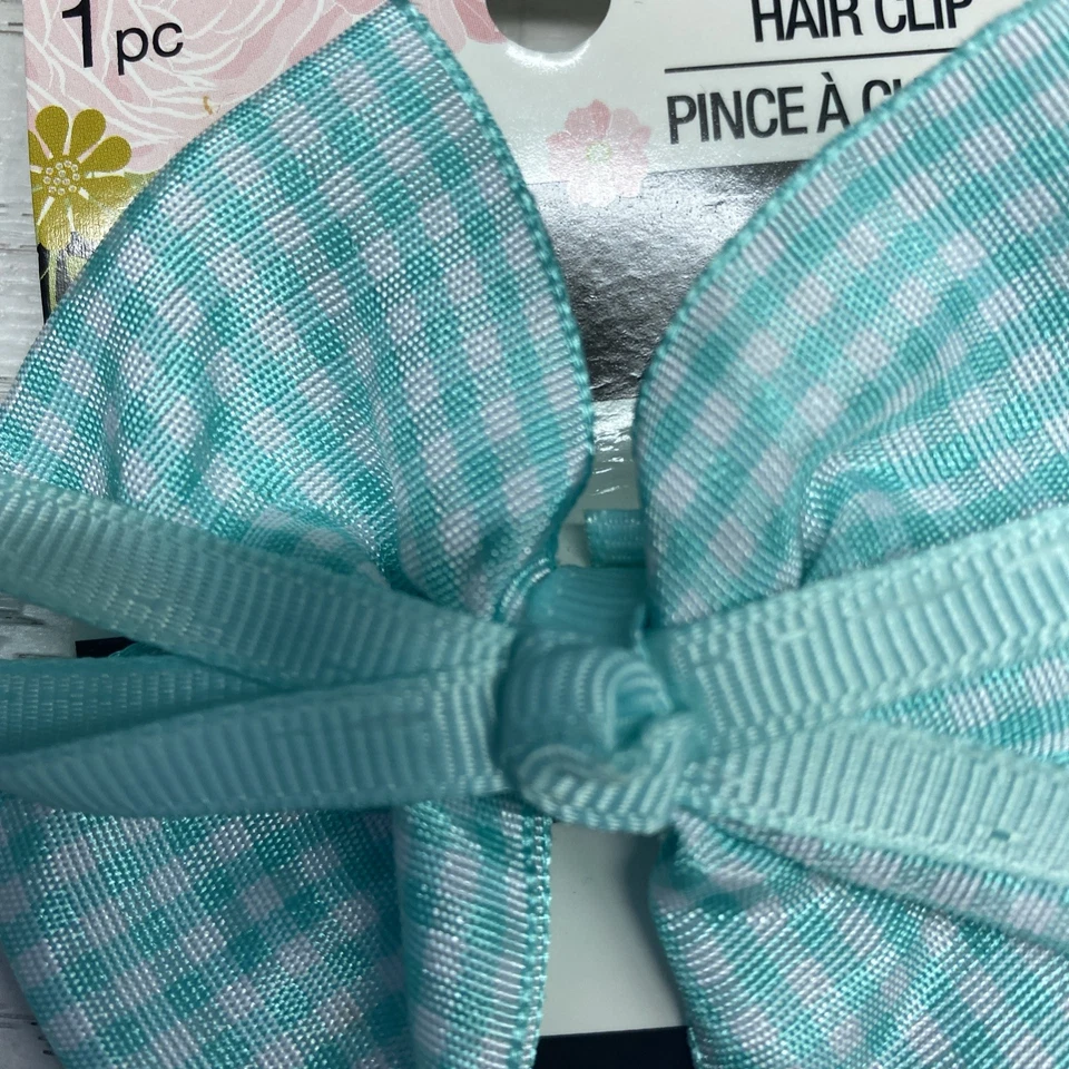 Girls Scunci Lot 4, Small Bow Hair Clip Green, Black, Elastics And Leopard, New - Image 3 of 4