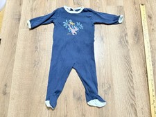 Petit Bateau One Piece, Infant Size 6M, Blue Green Brown Yellow, Sleepwear