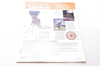 Mantis Manufacturing Co. 8019A Chip Mate Electric Chipper Brochure