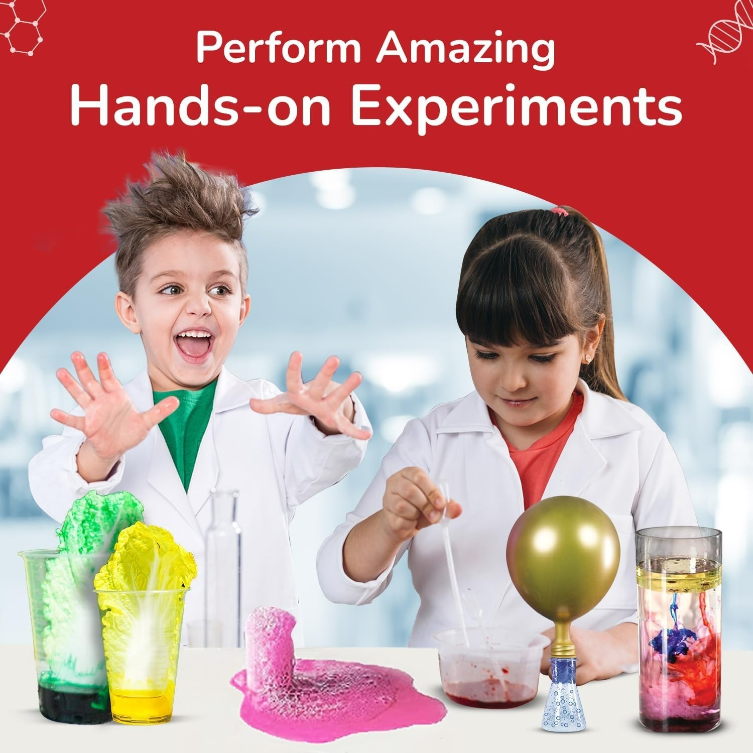 My First Science Experiment Kit for Kids Ages 6, 7, 8, 9, 10, 11, 12  | 50+ E...