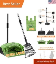 Ergonomic Extra-Large Dog Pooper Scooper for Multi-Pet Households - 43.31" Rake
