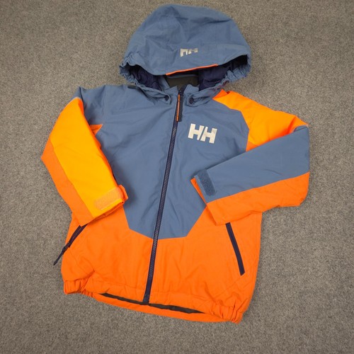 Helly Hansen Jacket kids 6 YEARS orange Windbreaker Long Sleeve snow Size 6Y - Picture 6 of 10