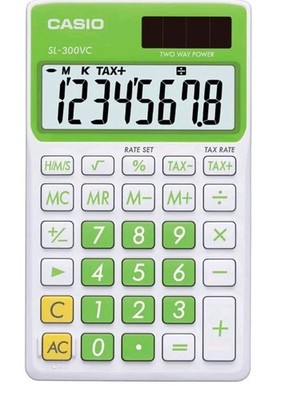 Casio SL-300VC-GN Standard Function Calculator, Green