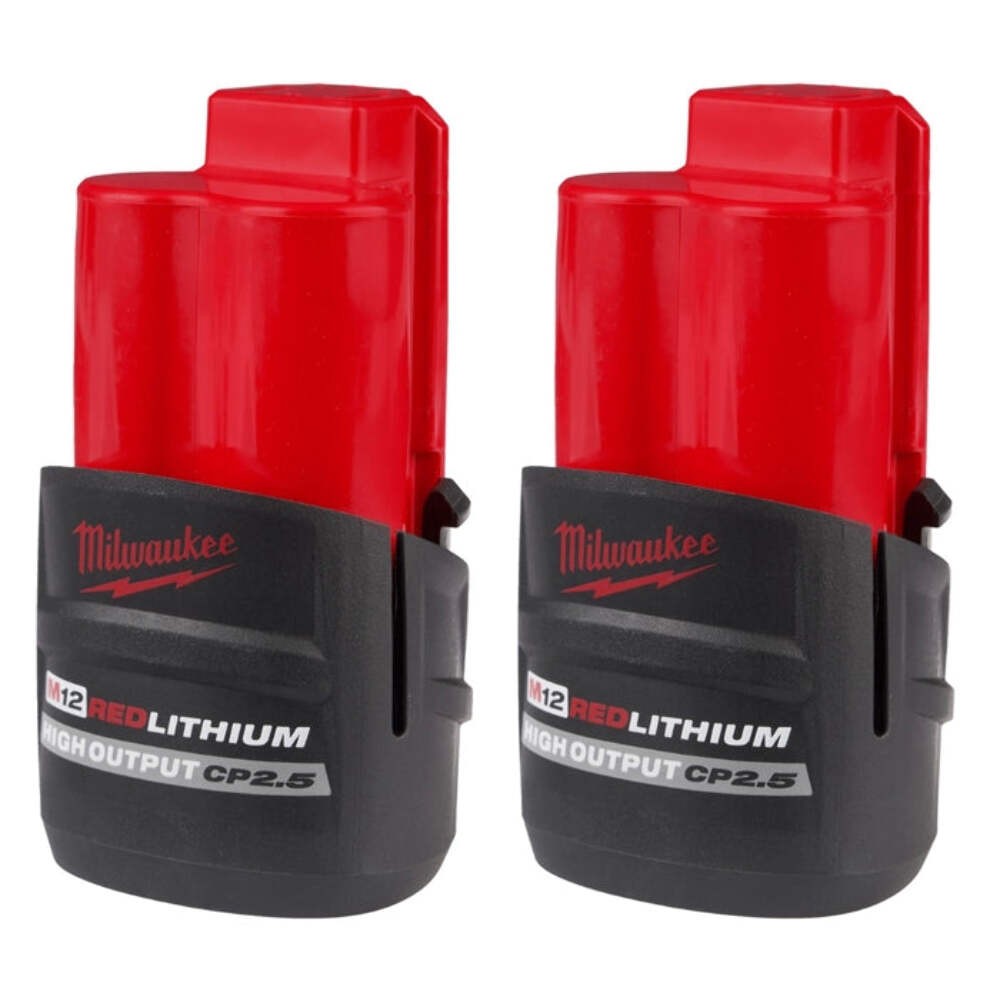 Milwaukee 48-11-2425S M12 REDLITHIUM HIGH OUTPUT 2&period;5Ah Battery 2-Pack