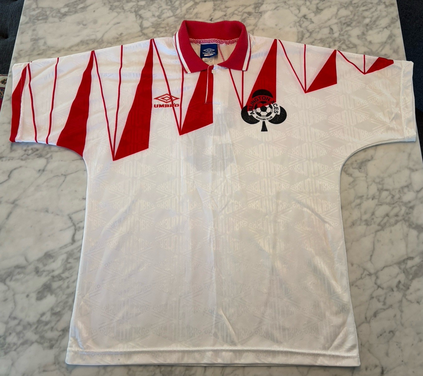 Vtg Arlington Aces Soccer Club Umbro Jersey Heights Illinois Vintage # 9 Shirt
