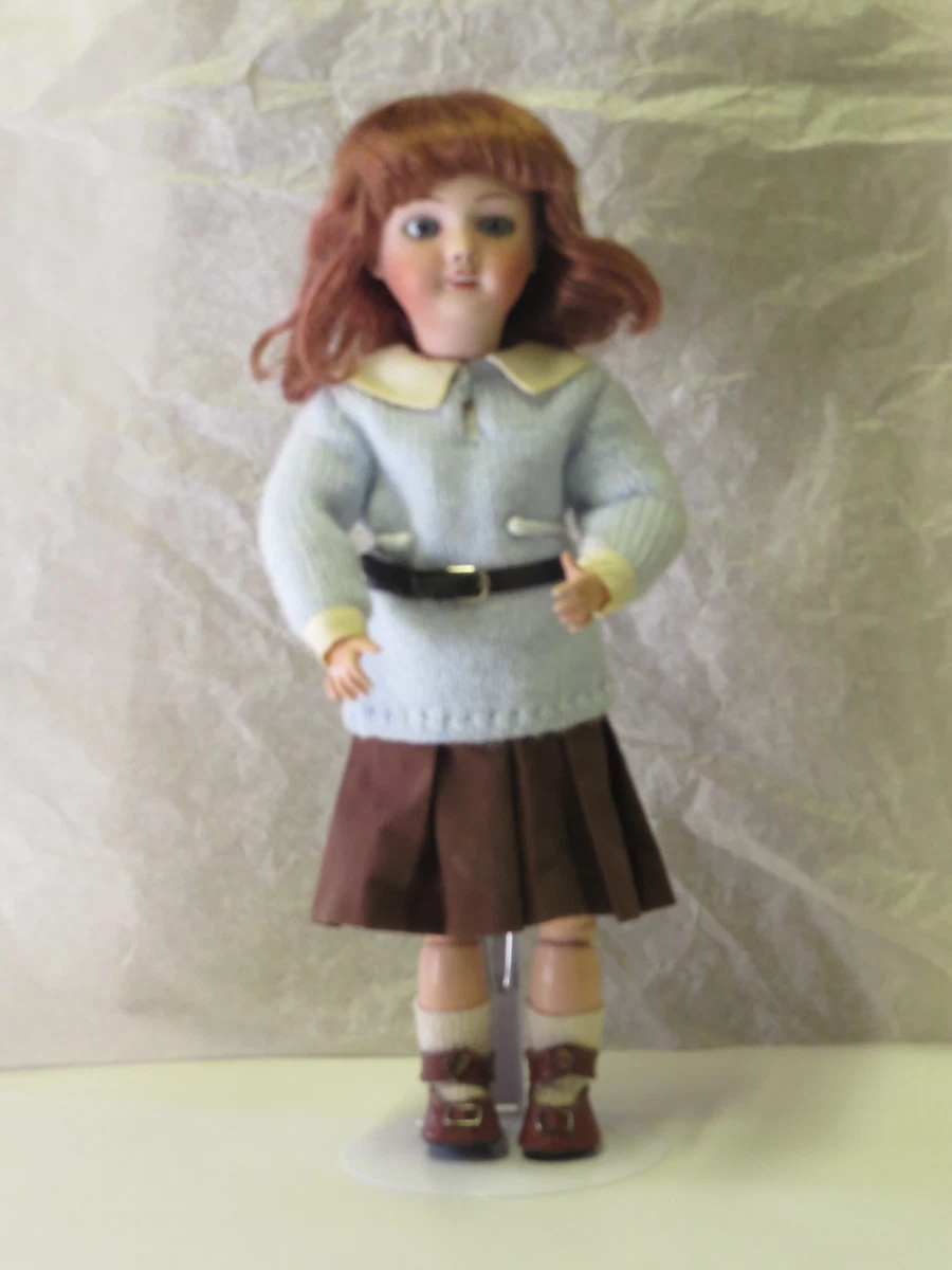 PERRUQUE pour poupée ancienne T6 ( 27.5 cm - 10.9), JUMEAU
