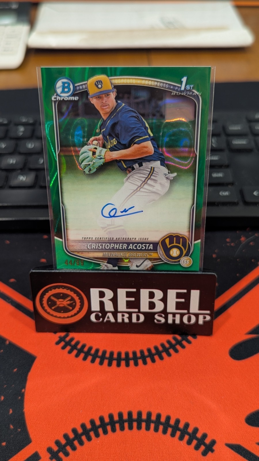 Cristopher Acosta True Green Auto #/99 🔥2025 Bowman Chrome Bowman 1st