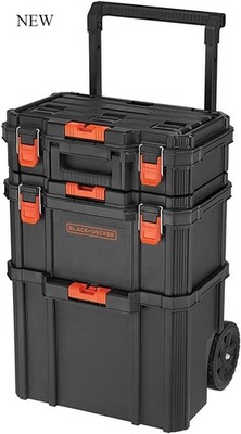 beyond by BLACK+DECKER BDST60500APB Stackable Storage System - 3 Piece Set