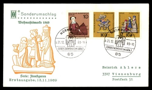 Mayfairstamps Germany FDC 1969 Religious Figurines Weihnachtsmarke First Day Cov