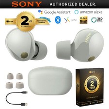 Sony Noise Canceling Truly Wireless Earbuds Silver with 2 Year Warranty