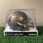 Christian Okoye Signed Kansas City Chiefs Slate Mini Helmet Beckett Wit BAS COA