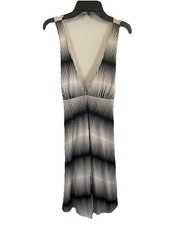 NWOT Alice and Olivia Cross Back Zig Zag Samba Silk Jersey Dress Extra Small XS