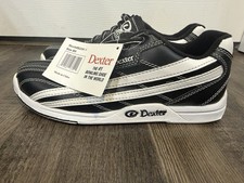 Dexter Jack Bowling Shoes Black White Leather Slide Rite Soles - Men 8M