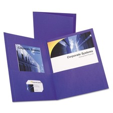 Oxford Twin-Pocket Folders, Textured Paper, Letter Size, Purple, Holds 100