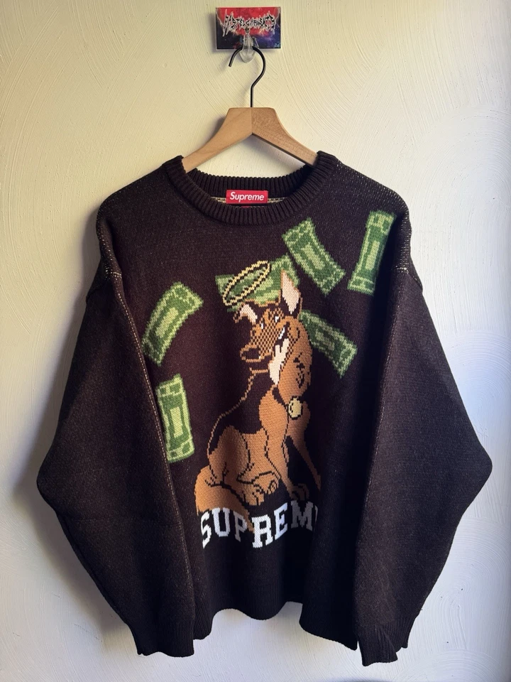 Suéter Supreme All Dogs Go To Heaven Negro FW25 Talla Grande NUEVO SE ENVÍA EL MISMO DÍA Foto 2 de 4