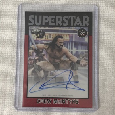 WWE Topps Chrome 2026 Drew McIntyre 1986 Auto True Red 5/5 *Buchstütze*