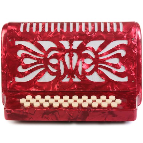 Rossetti 31 Button Accordion 12 Bass GCF Red - Picture 3 of 4