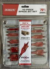 Lot of 3 - DIABLO 10 piece Spade Bit Sets with Pouch DSP2940-S10 30-BITS TOTAL!!
