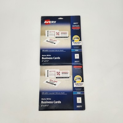 Avery 28371 White Ink Jet Printer Business Cards (17)Count