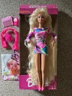 Vintage Mattel 1991 Totally Hair Barbie Blonde Pink Dress Doll #1112