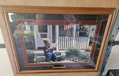 ''SWEPT AWAY'' ROBERT DUNCAN BEAUTIFUL RARE FRAMED PICTURE ARTWORK 31'' x 24''
