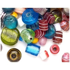 Large Lampwork Glass Beads Mix 10-27mm 1/2 POUND Pack of about 45 Large Beads